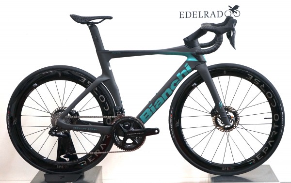 Bianchi OLTRE RC DuraAce Di2 2x12 (2025) YUB21 ZW carbon-ud / metallic-celeste