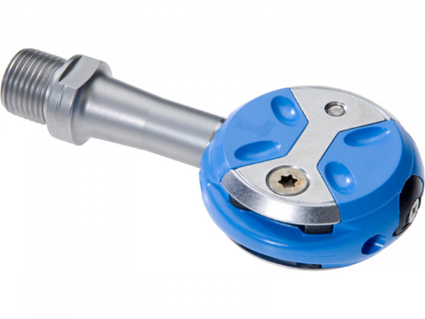 Speedplay Ultra Light Action Pedalsystem inkl. Walkable Cleats Edelstahl / blau