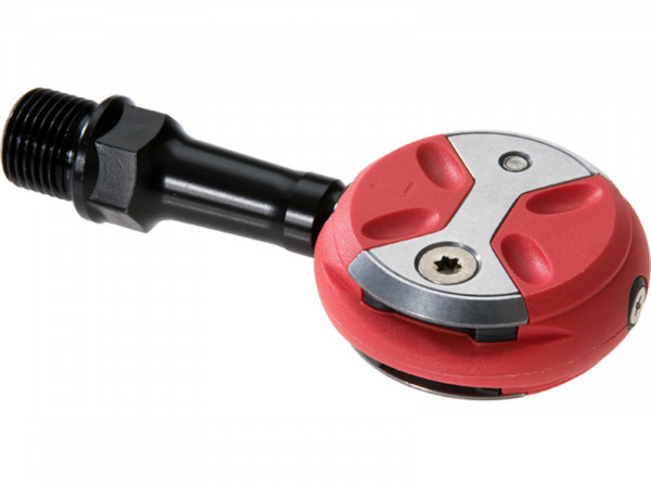 Ultra Light Action Pedalsystem inkl. Walkable Cleats CrMo / rot