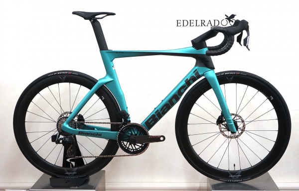 Bianchi OLTRE PRO Sram Force E1 AXS 2x12 Powermeter (2026) YVB27 ZF celeste metallic