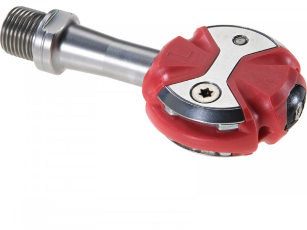 Speedplay Zero Pedalsystem inkl. Walkable Cleats Edelstahl / rot / Road, Triathlon, Training