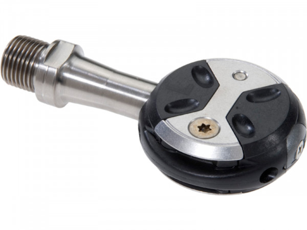 Ultra Light Action Pedalsystem inkl. Walkable Cleats Titanium / schwarz