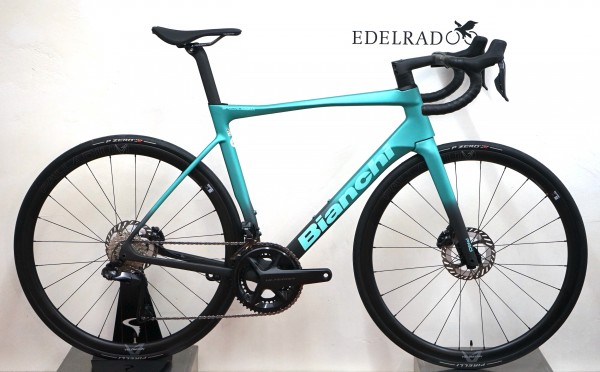 Bianchi SPECIALISSIMA PRO Ultegra Di2 2x12 (YTB45I)  celeste-schwarz (2024)