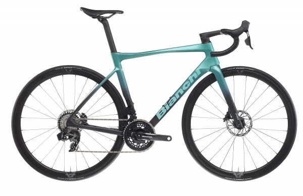 Bianchi SPECIALISSIMA PRO Force D2 AXS 2x12 (YUB43I MW)  celeste-schwarz (2025)