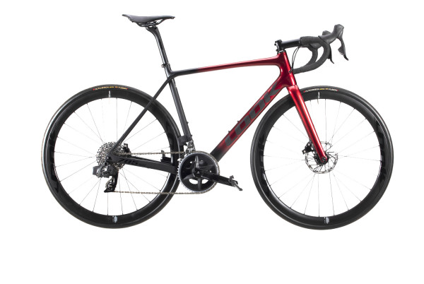 LOOK 785 HUEZ disc-brake Sram Rival AXS 2x12 / R38 Carbon Laufräder (2023) Interference Red Mat Glossy