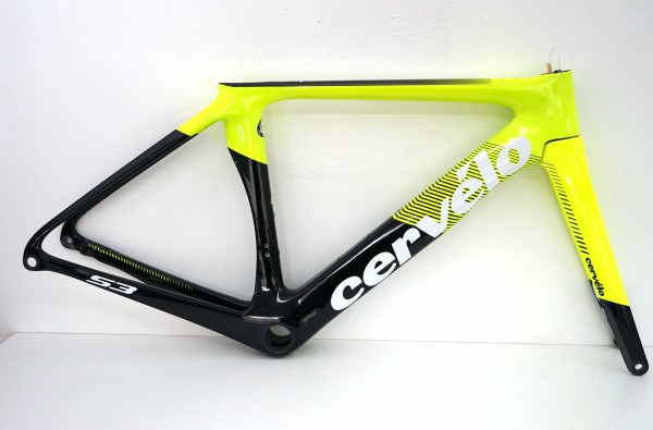 Cervelo S-Series S3 Disc (2020) Rahmenset fluoro/white 48cm (Abverkauf Rahmen + Gabeö)