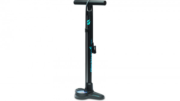 BLACKBURN PISTON 2 STANDPUMPE MATTE BLACK/CYAN